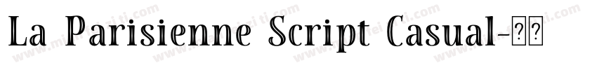 La Parisienne Script Casual字体转换